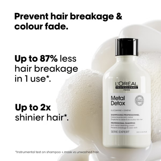 Picture of L'Oréal Professionnel Metal Detox Sulphate Free Shampoo 300ml for breakage & colour protection against hard water